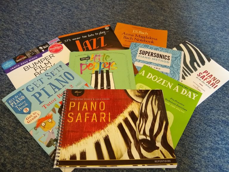 Piano tuition books for lessons with Didsbury Piano