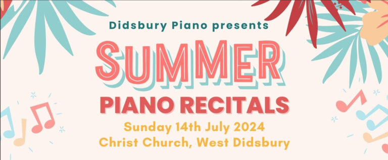 Didsbury Piano concert banner July 2024